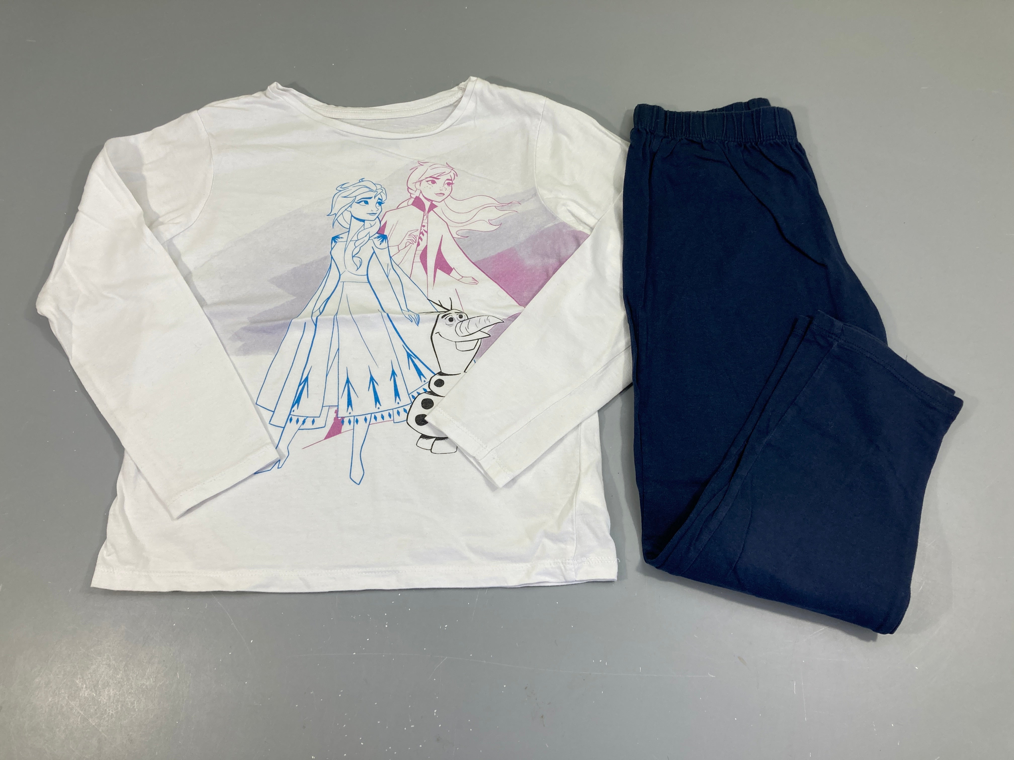 Pyjama 2pcs jersey blanc-bleu Frozen