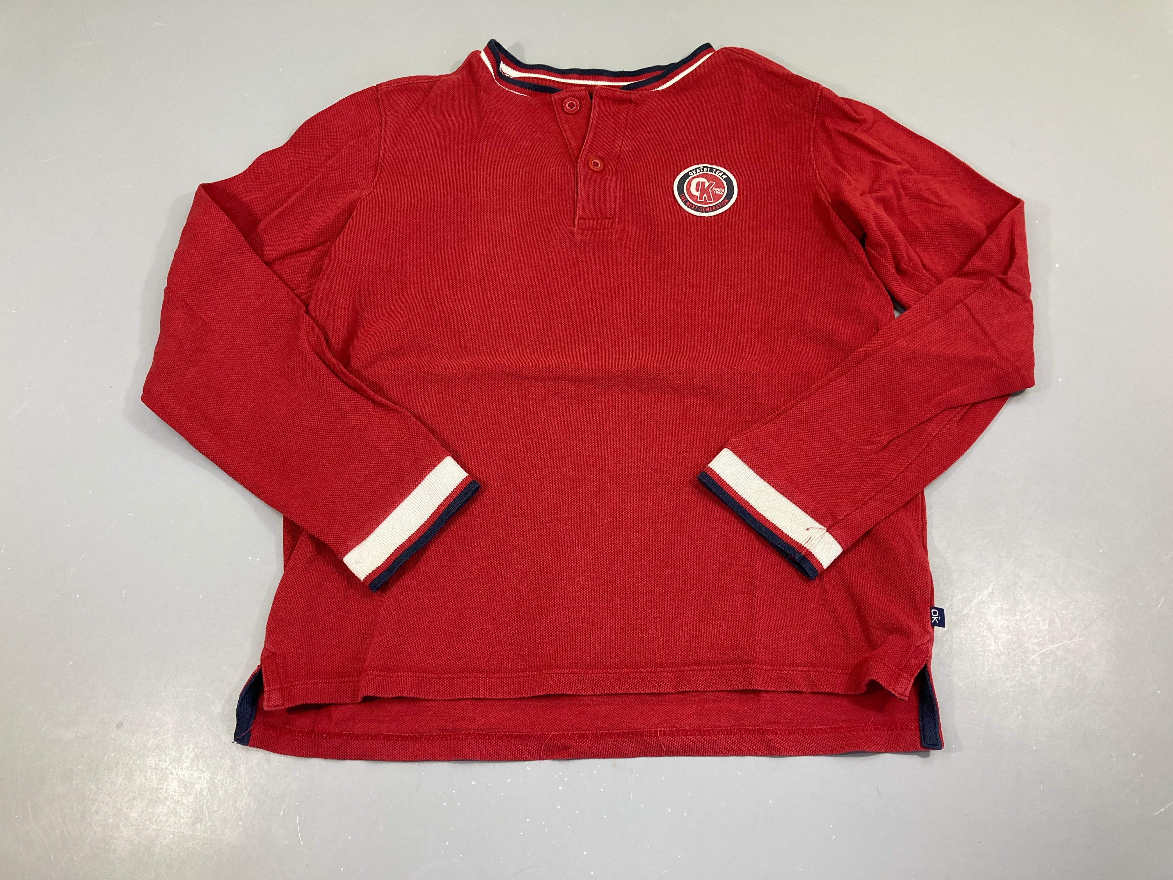 Polo ml col mao rouge OK