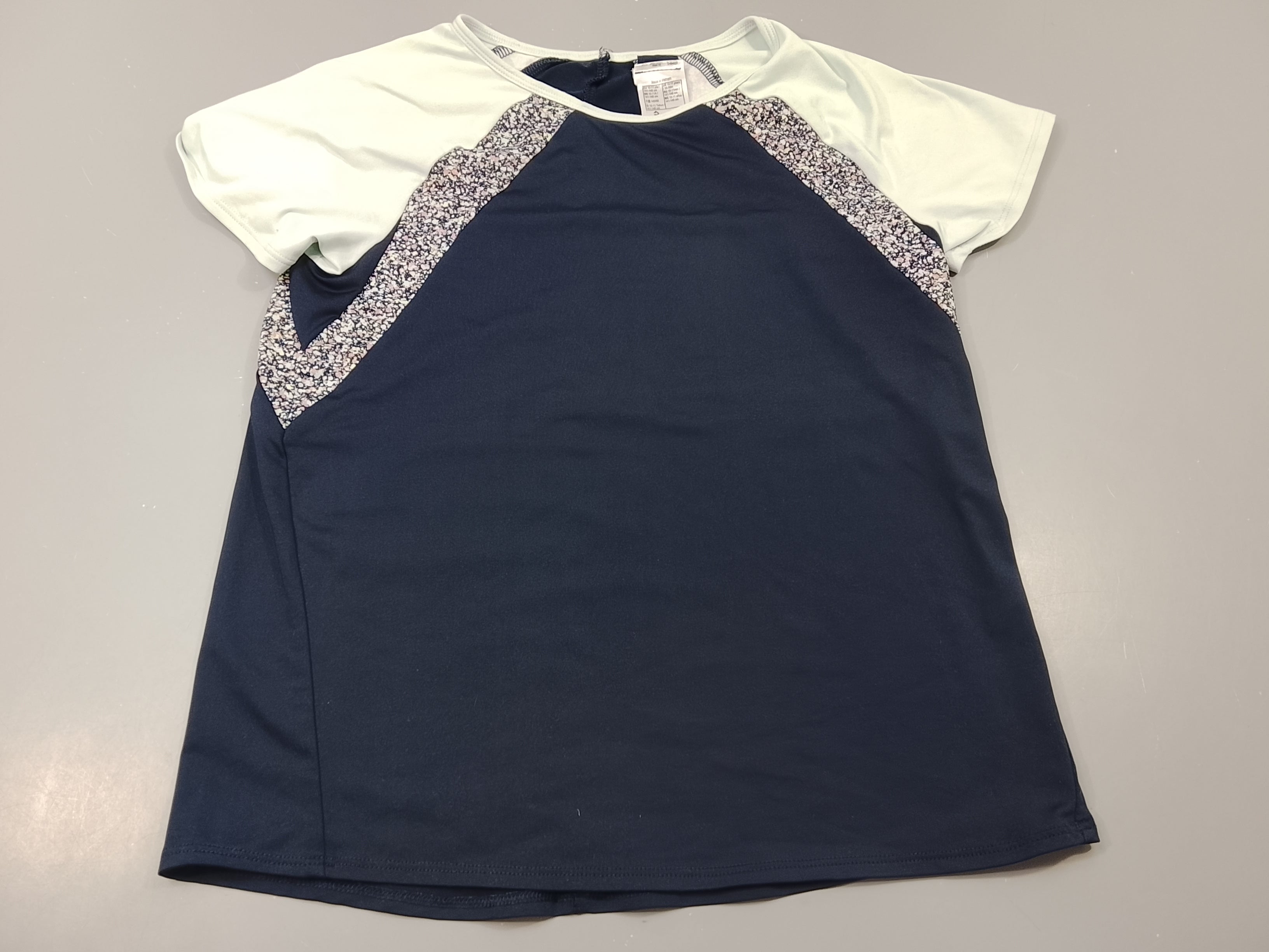 T-shirt m.c de sport bleu marine, bleu clair