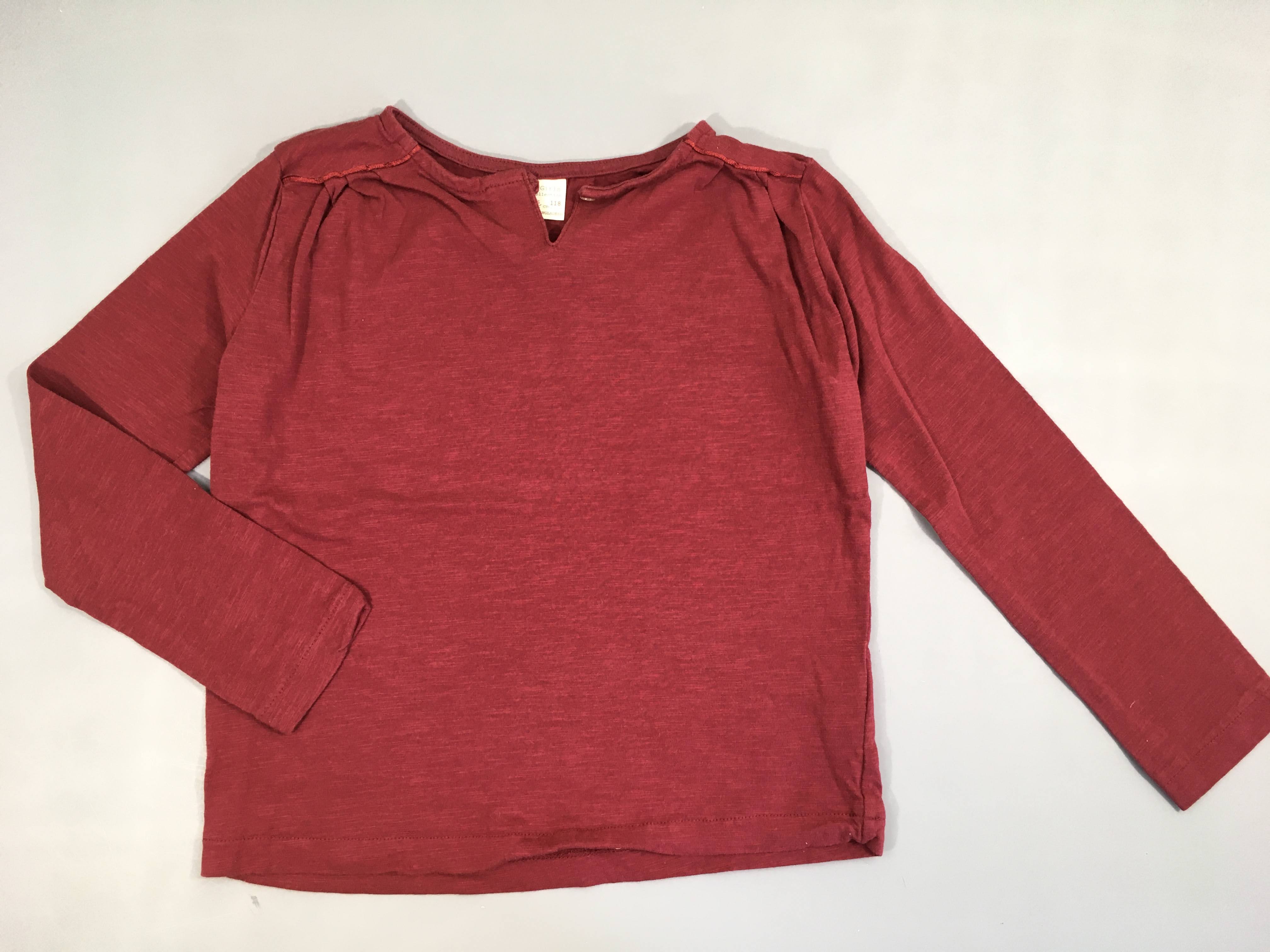 T-shirt m.l bordeaux flammé