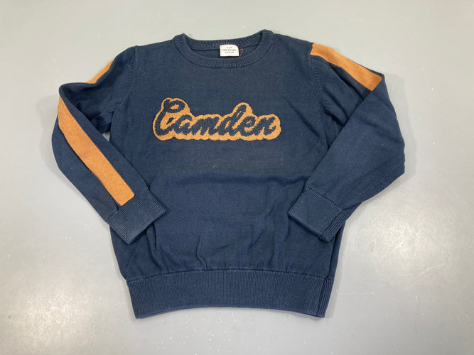 Pull bleu foncé Camden-Petite tache Légèrement bouloché, moins cher chez Petit Kiwi