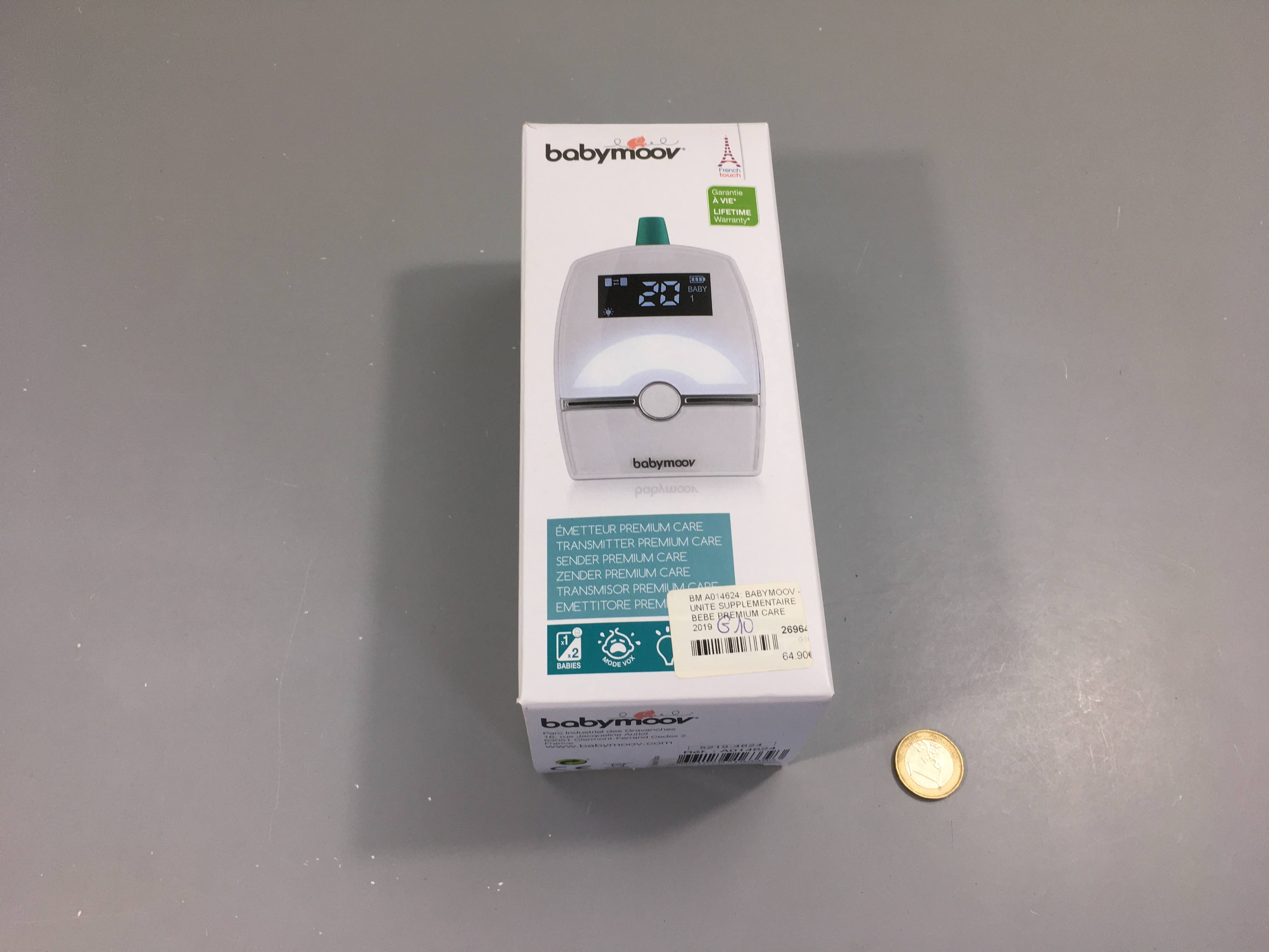 Babyphone babymoov émetteur premium care unité supplémentaire - fonctionne avec piles ou sur secteur