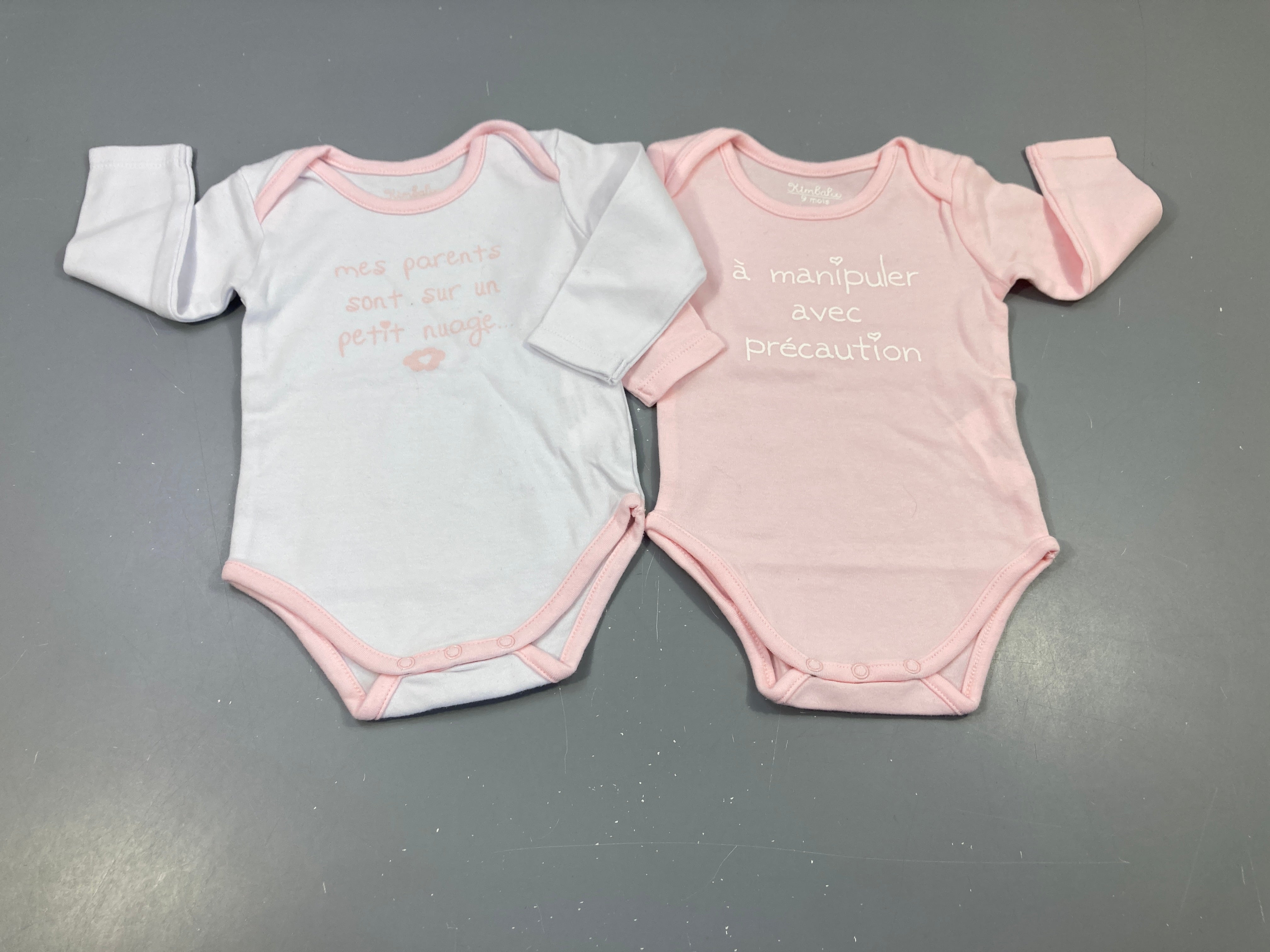 Lot de 2 bodies ml 1blanc  