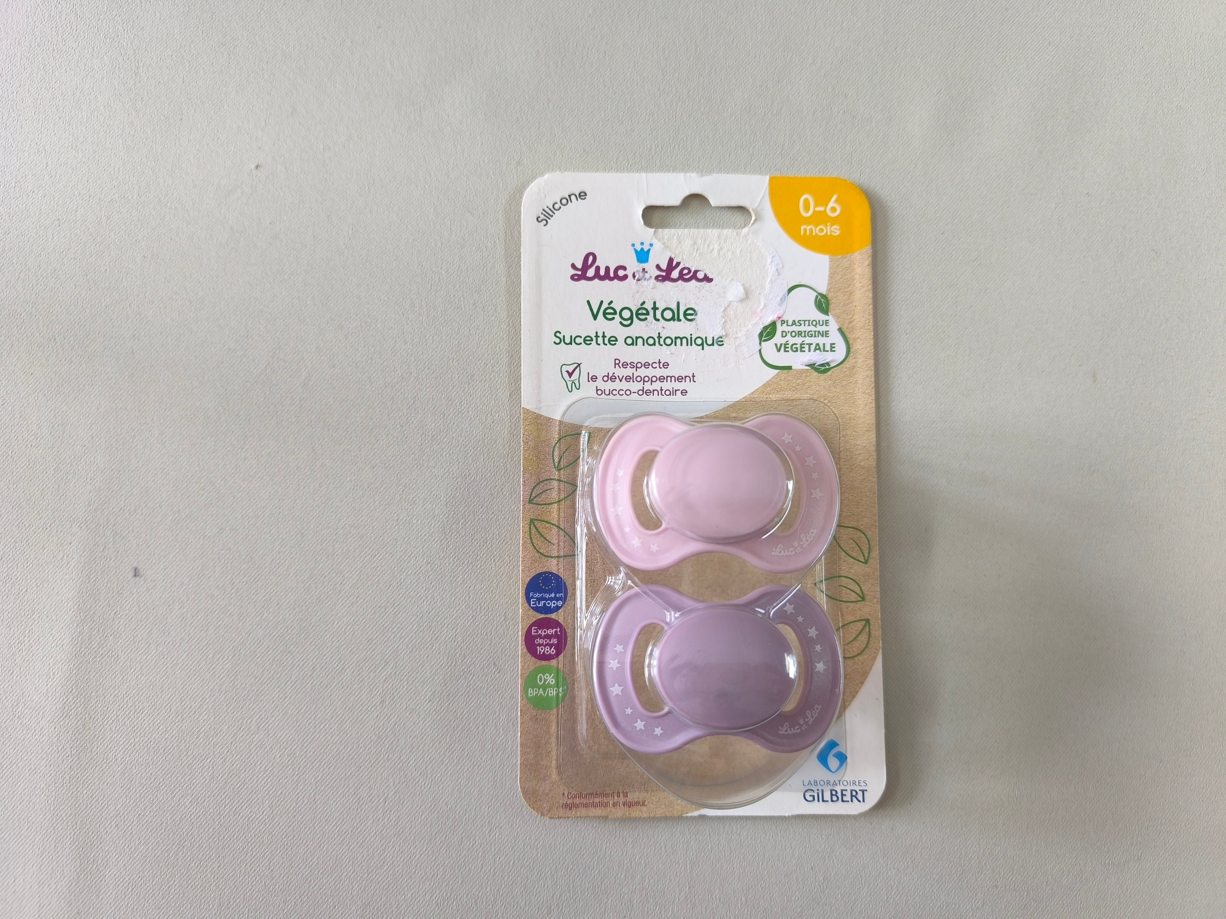 NEUF! 2 tétines anatomiques rose/mauve taille 1 (0-6 mois), Luc et Léa