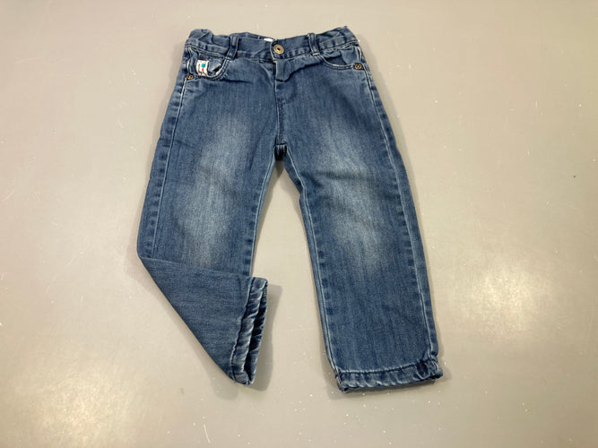 Jeans écusson à la poche "La cie", moins cher chez Petit Kiwi