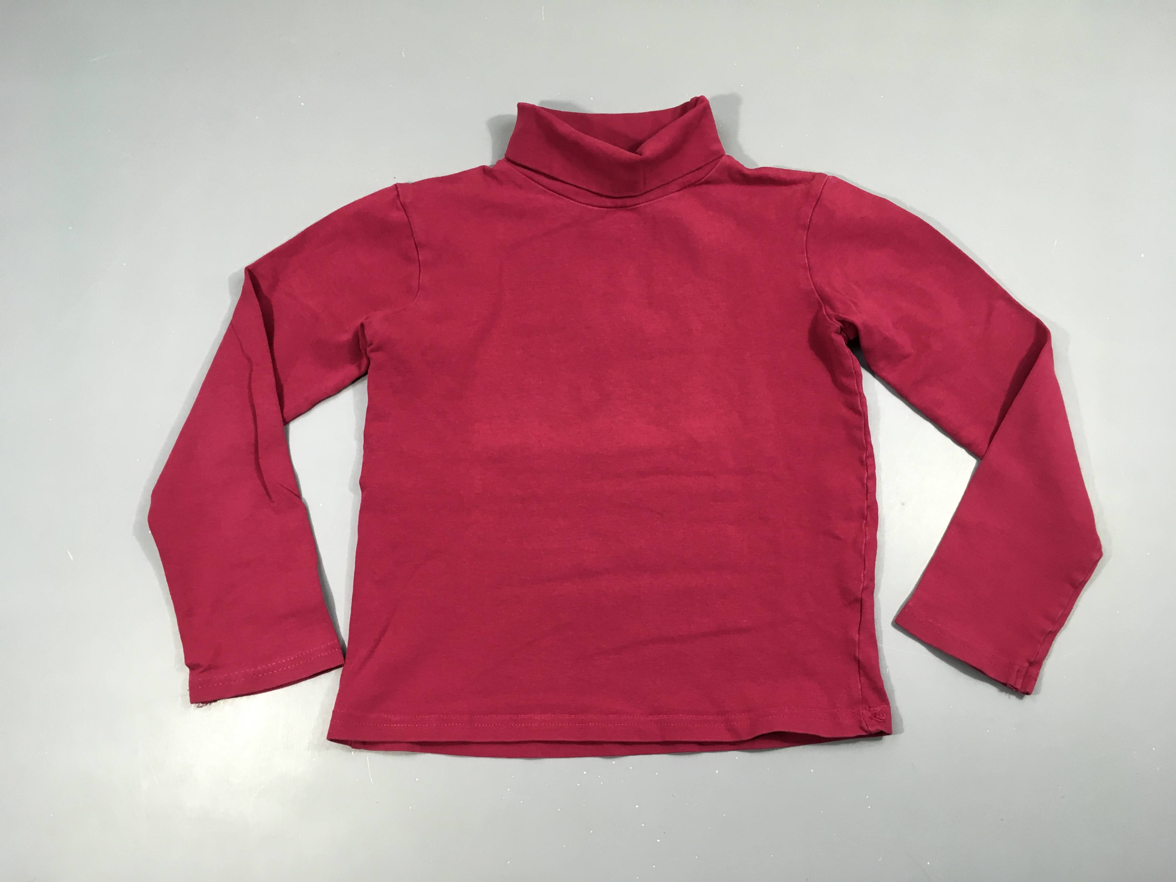 T-shirt col roulé mauve