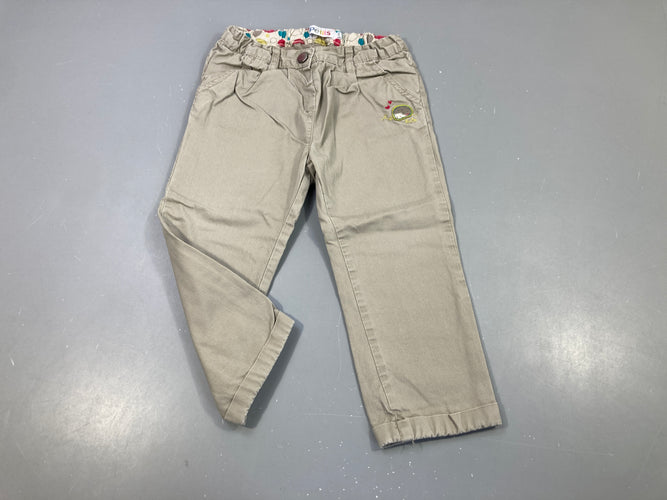 Pantalon en velours côtelé gris, petit hérisson, moins cher chez Petit Kiwi
