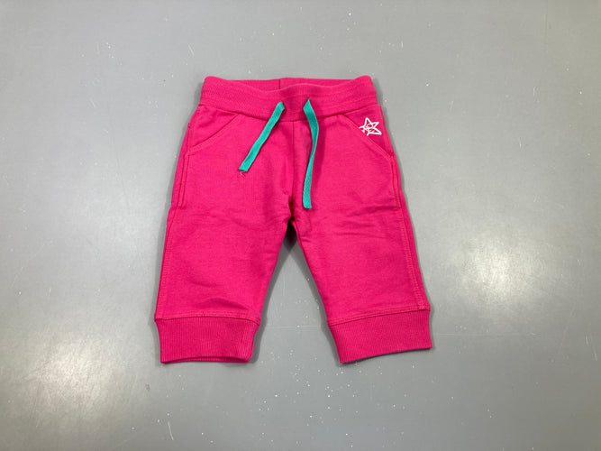 Pantalon jogging 3/4rose, cordon bleu, moins cher chez Petit Kiwi