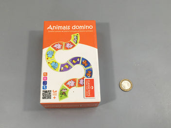 Animals Domino en bois +3a -Complet -Boite a qques marques d'usure