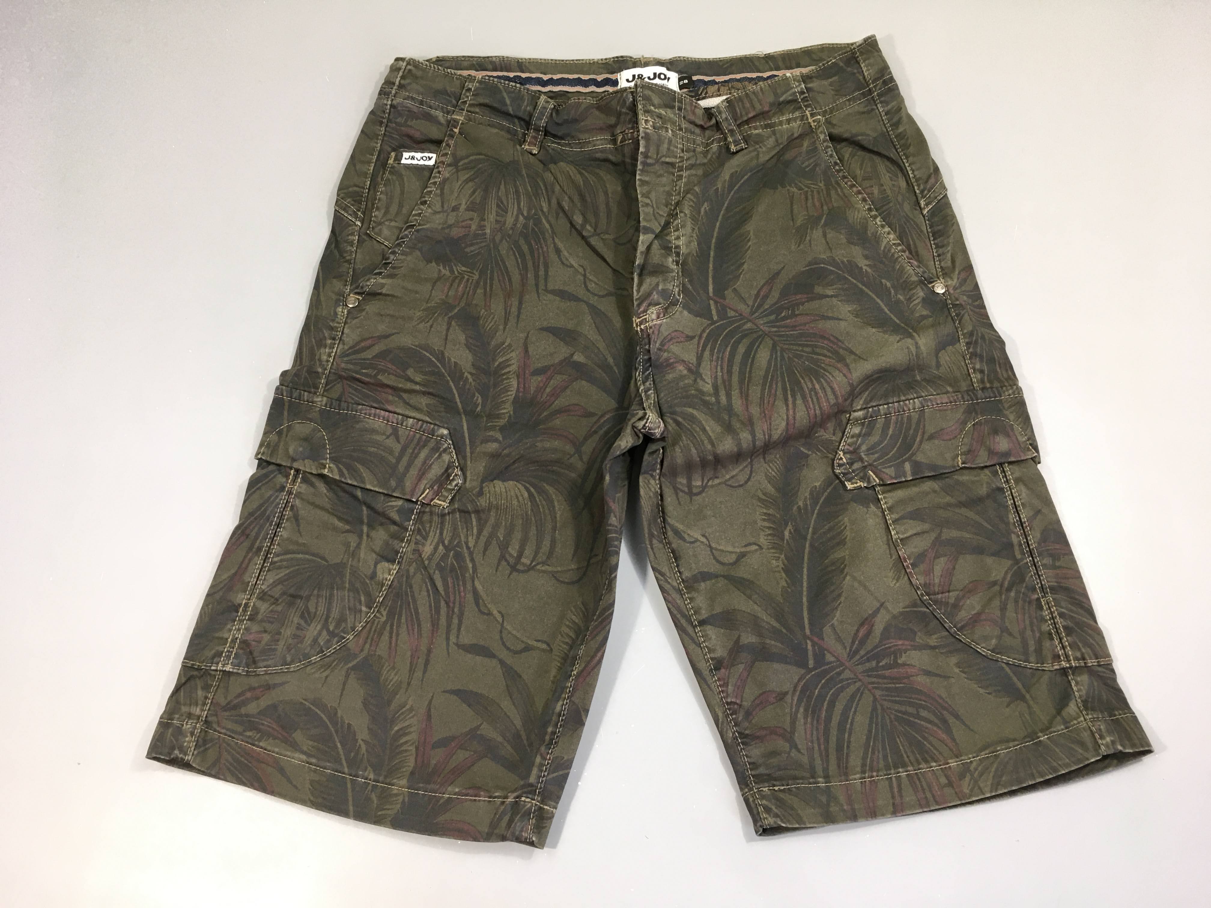 Bermuda cargo kaki feuillage, W28