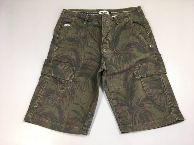 Bermuda cargo kaki feuillage, W28, moins cher chez Petit Kiwi