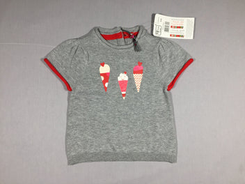 Neuf - Pull m.c gris glaces