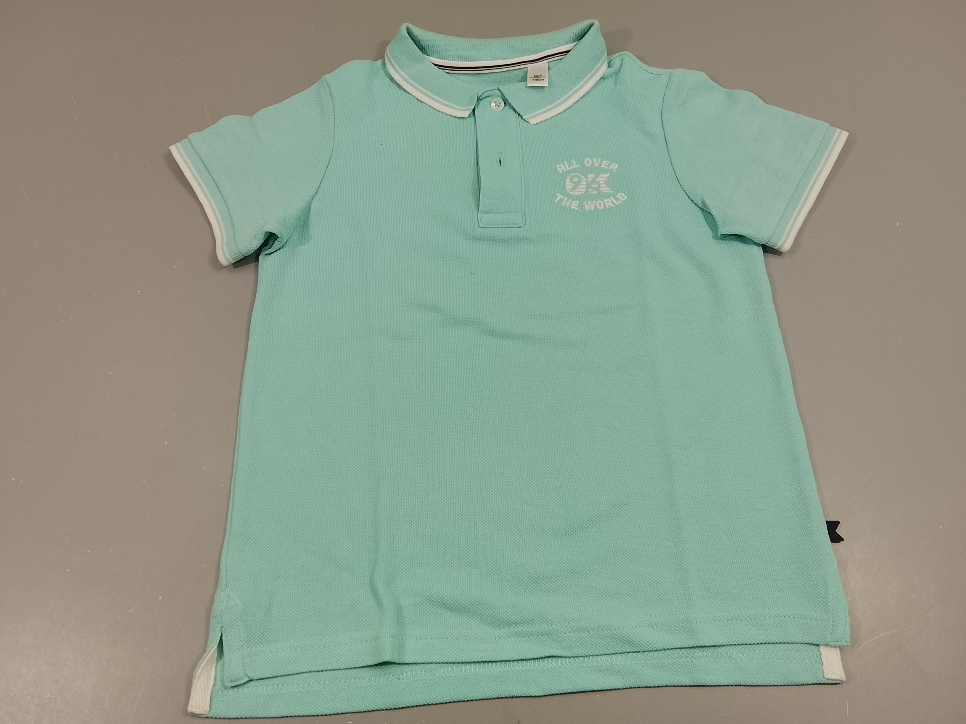 Polo m.c  bleu turquoise clair 