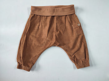 Pantalon sarouel velours côtelé brun