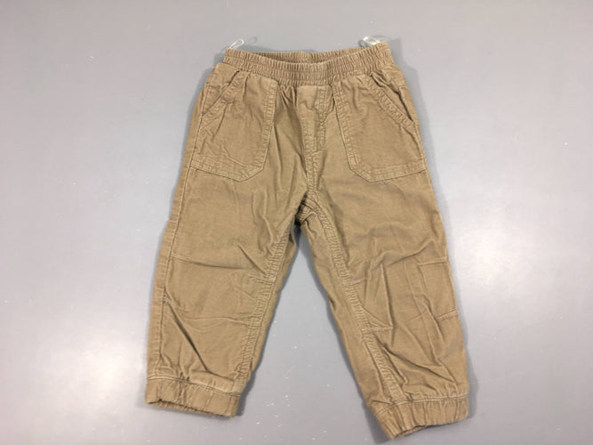 Pantalon velours côtelé beige, moins cher chez Petit Kiwi