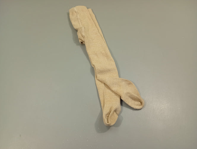 Collants beiges pailleté doré, moins cher chez Petit Kiwi
