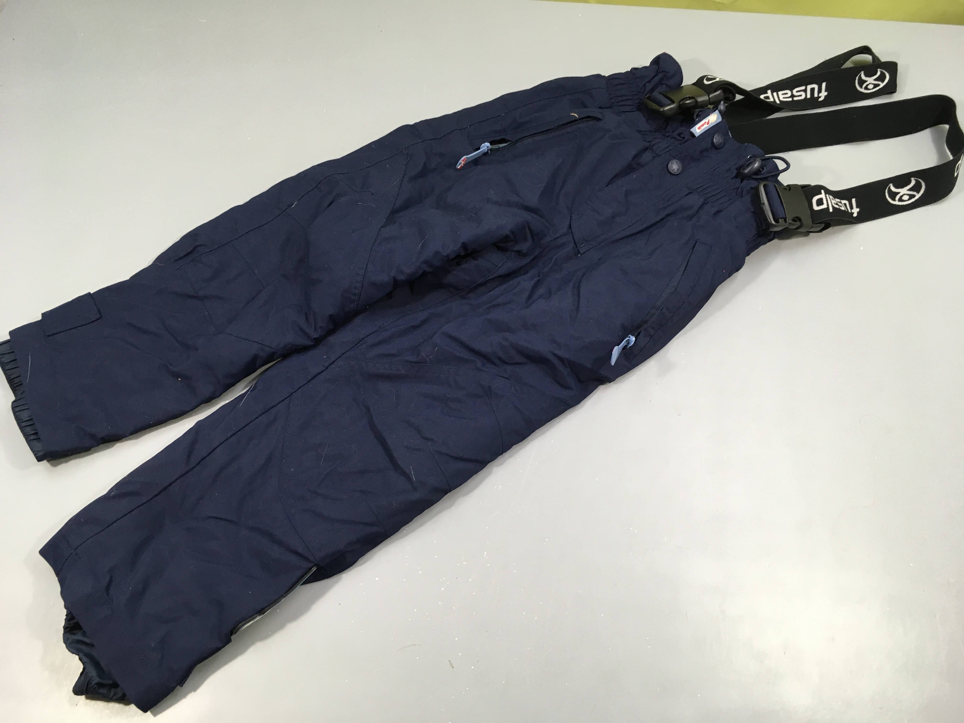 Pantalon de ski bleu marine à bretelles 