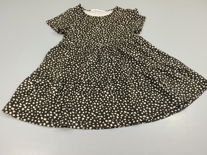 Robe m.c noire tachetée blanc, moins cher chez Petit Kiwi