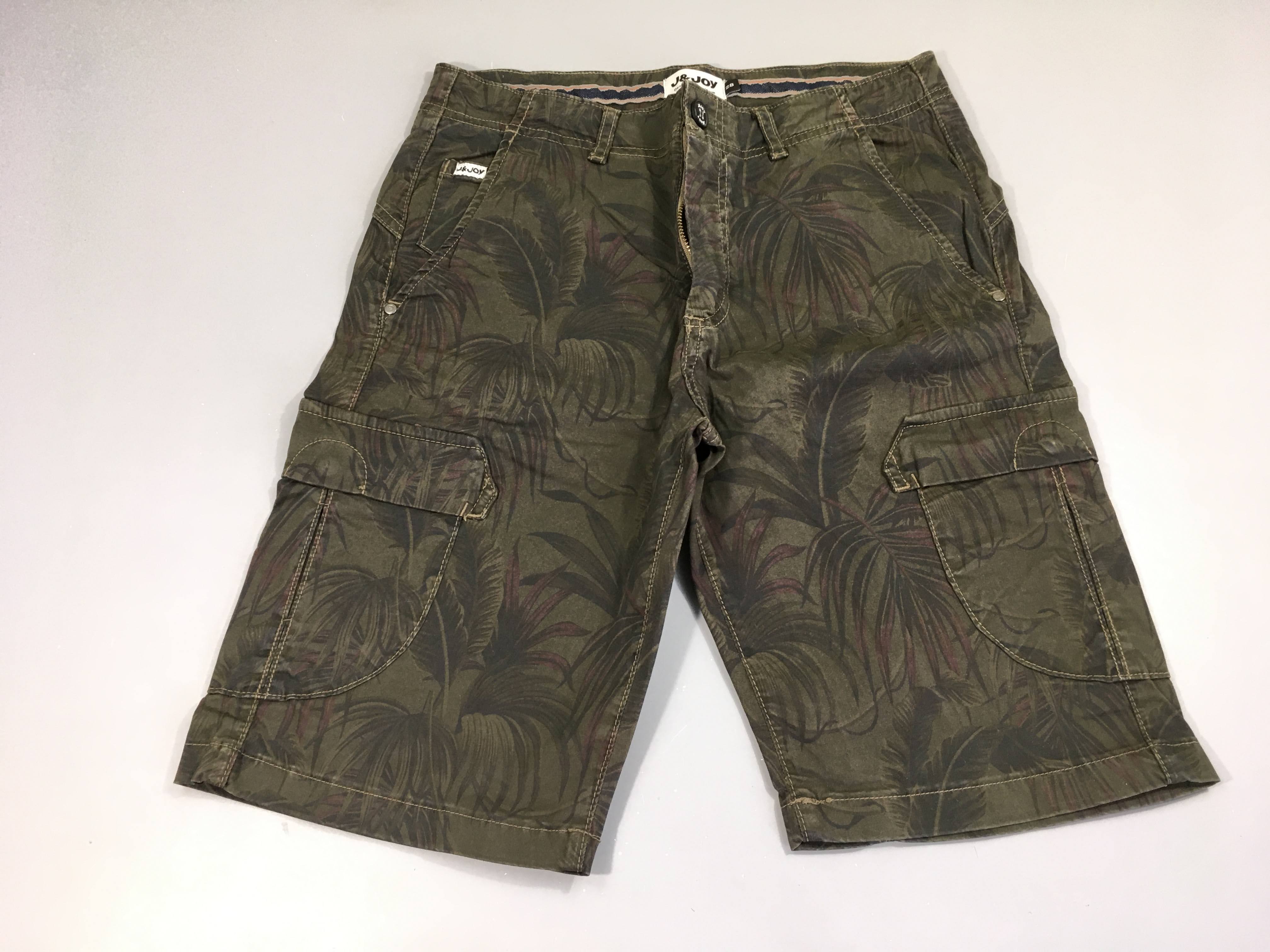 Bermuda cargo kaki feuillage, W28