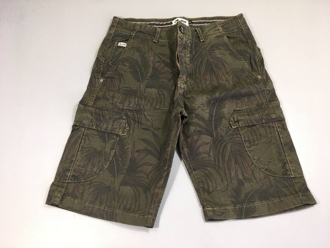 Bermuda cargo kaki feuillage, W28, moins cher chez Petit Kiwi