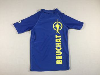 T-shirt m.c bleu dur UPF 40+ légerment bouloché - taille estimée