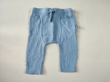Pantalon gaze de coton bleu