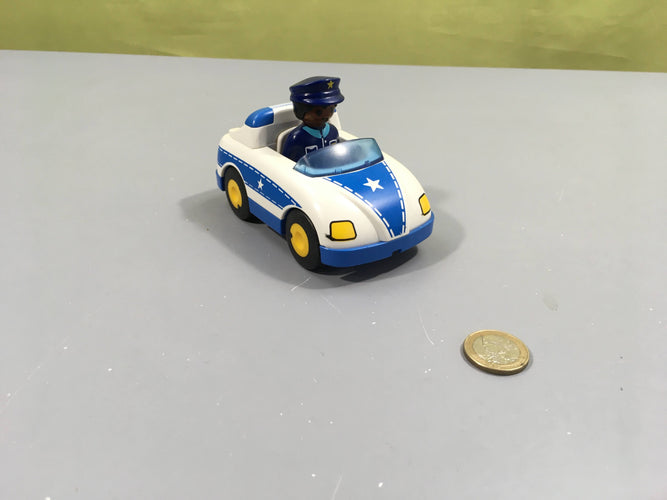 Complet Playmobil 1-2-3 9384 Véhicule de police, moins cher chez Petit Kiwi