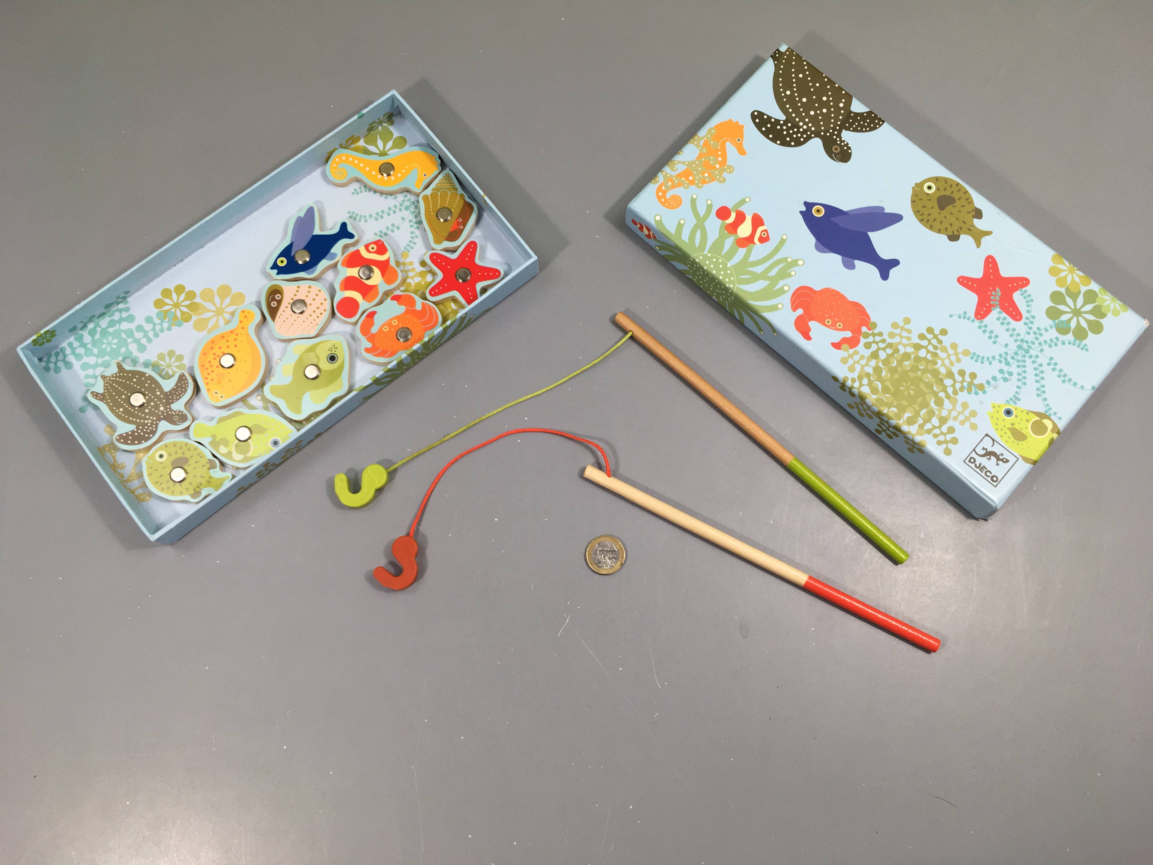 Jeu de pêche en bois