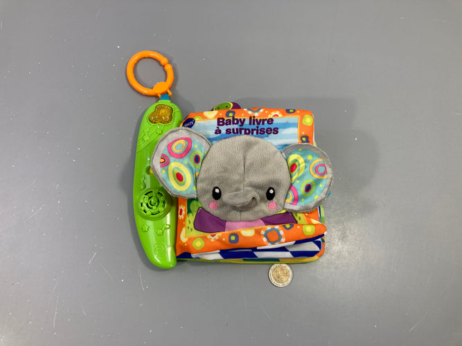 Baby livre à surprises, taché à relaver, moins cher chez Petit Kiwi