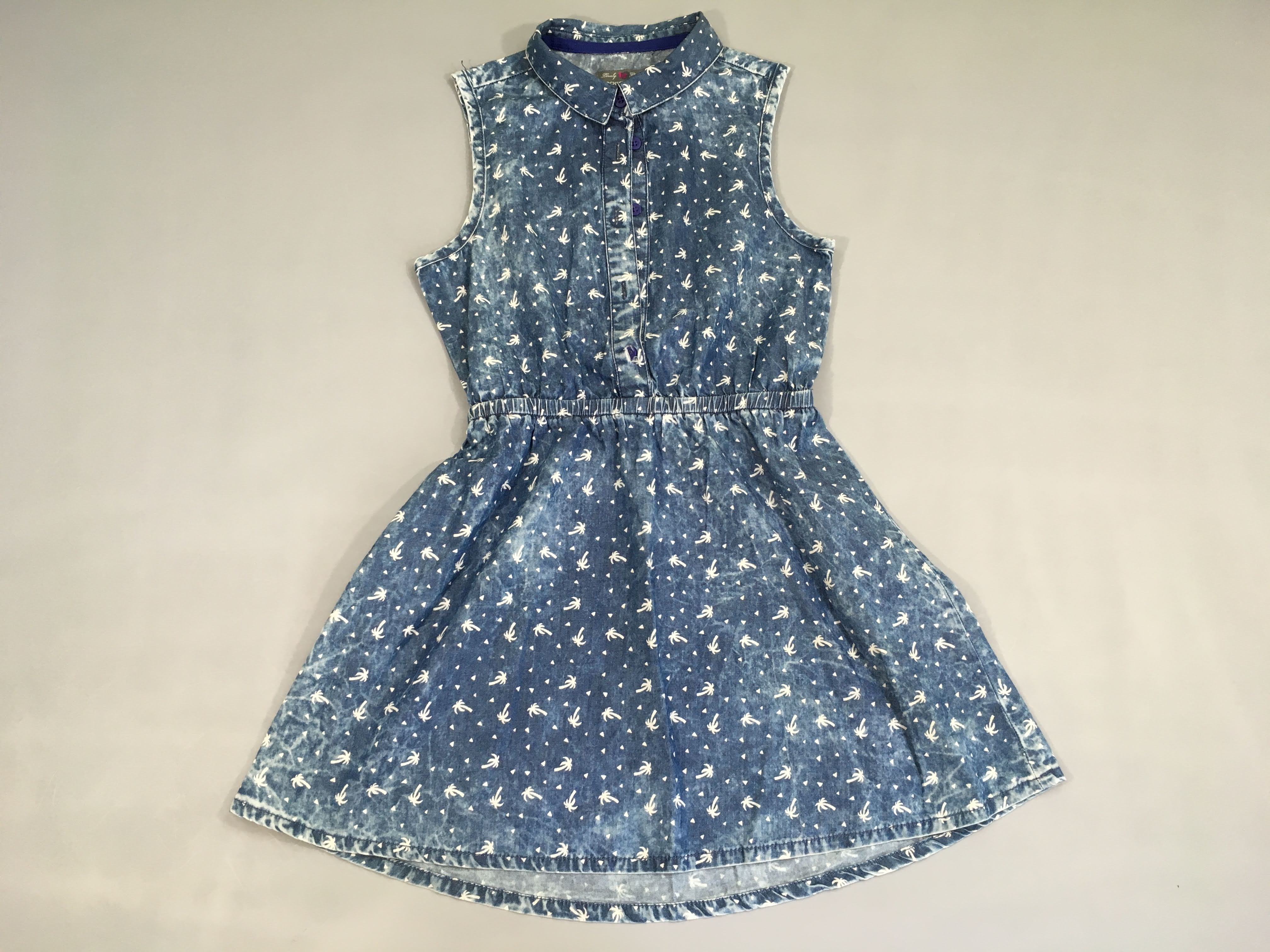 Robe s.m denim palmiers