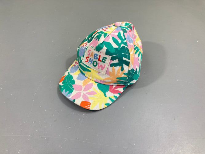 Casquette blanche feuillage Sable Show -tache arrière, moins cher chez Petit Kiwi