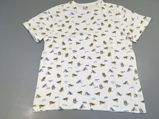 T-shirt m.c blanc baskets, moins cher chez Petit Kiwi