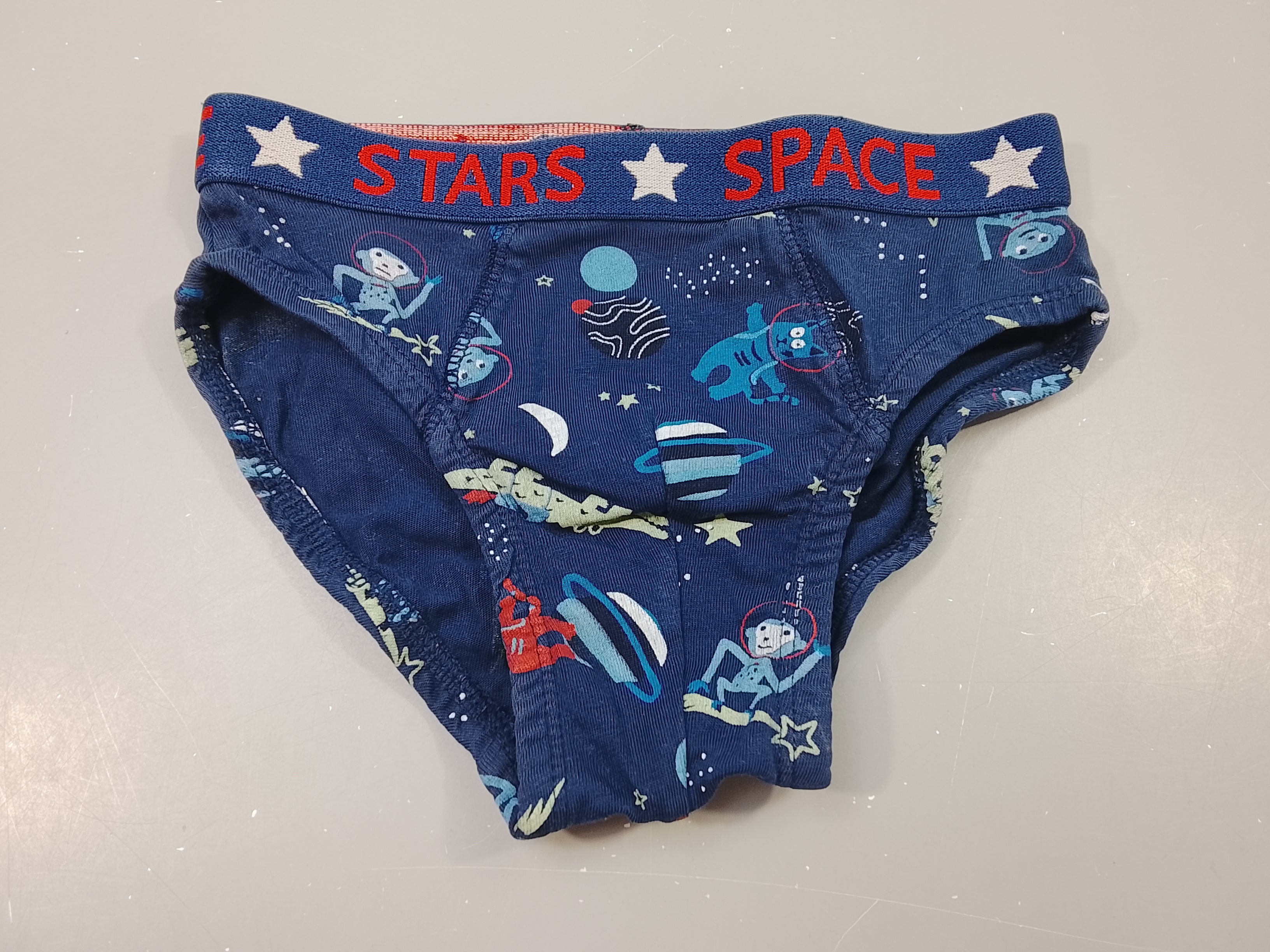 Slip bleu marine  à motifs espace