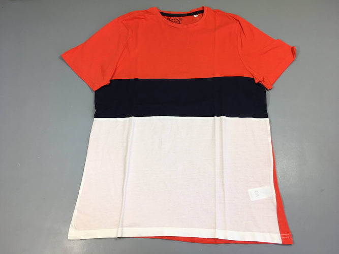 T-shirt m.c rouge/bleu foncé/blanc, moins cher chez Petit Kiwi