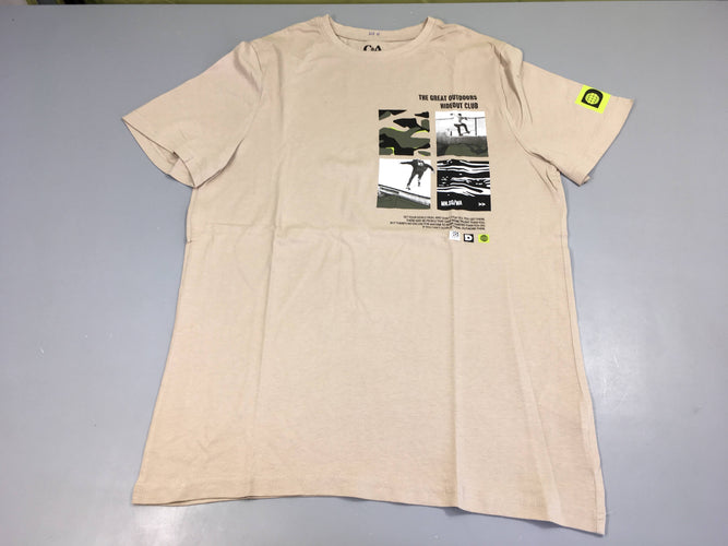 T-shirt m.c beige skate, moins cher chez Petit Kiwi