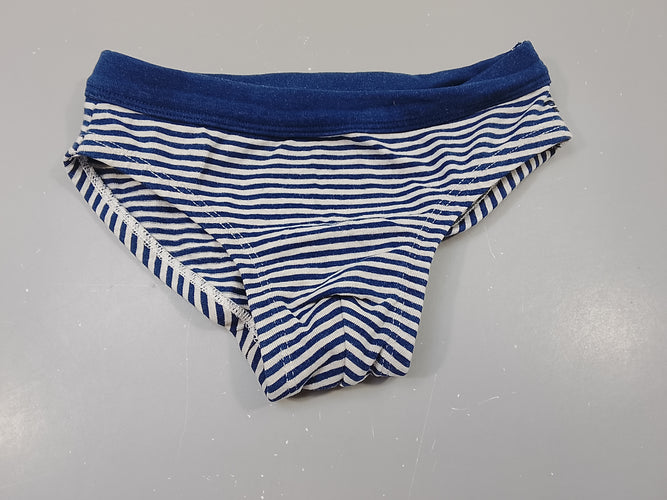 Slip rayé bleu et blanc, Pas de taille indiquée, estimée 4a, moins cher chez Petit Kiwi