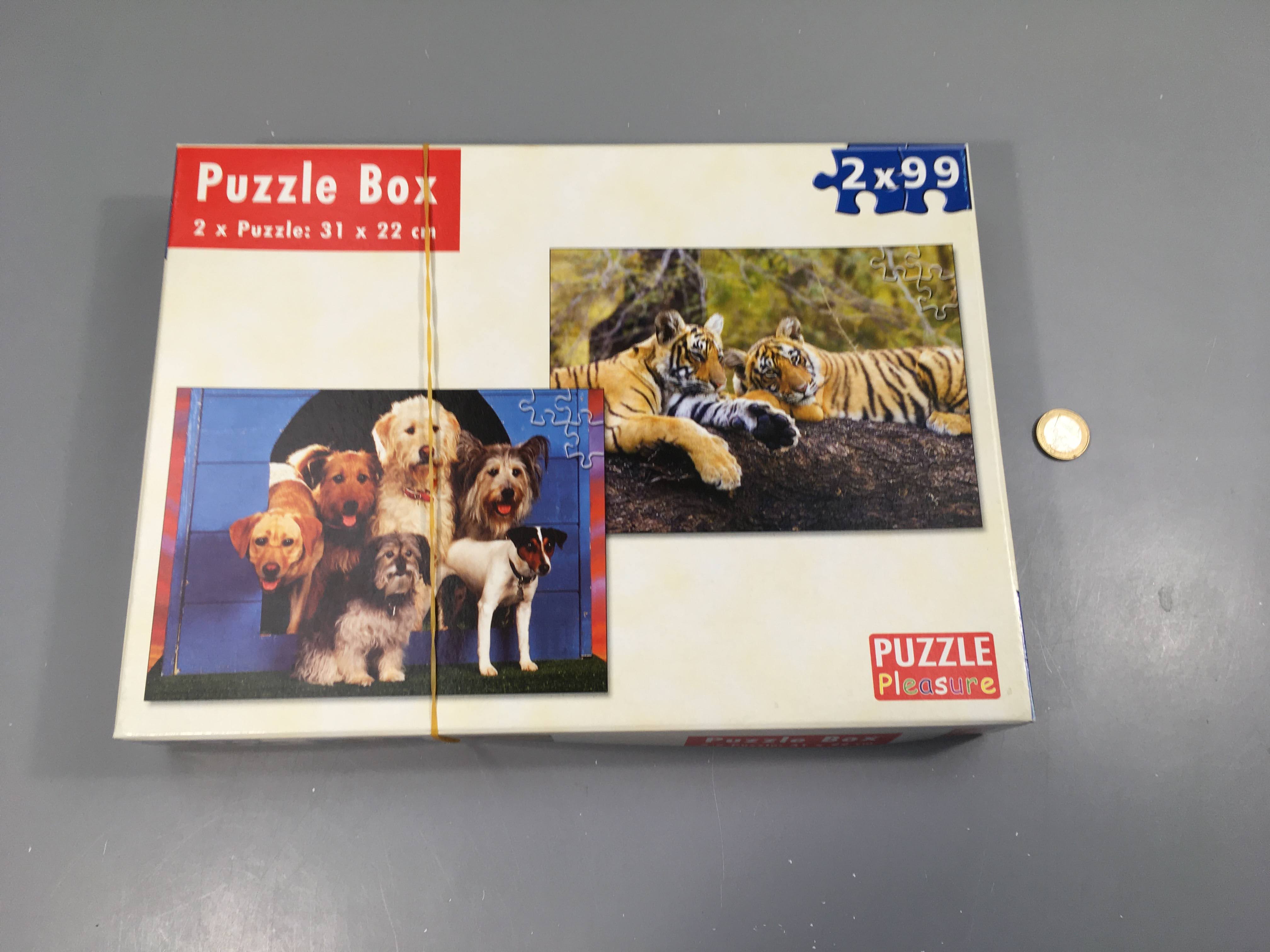 2 Puzzles Chiens-Félins 2x99 Complet