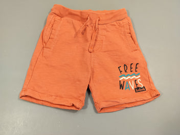 Short à revers saumon flammé 