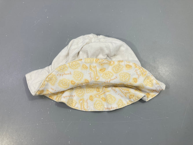Chapeau jersey blanc feetje, moins cher chez Petit Kiwi