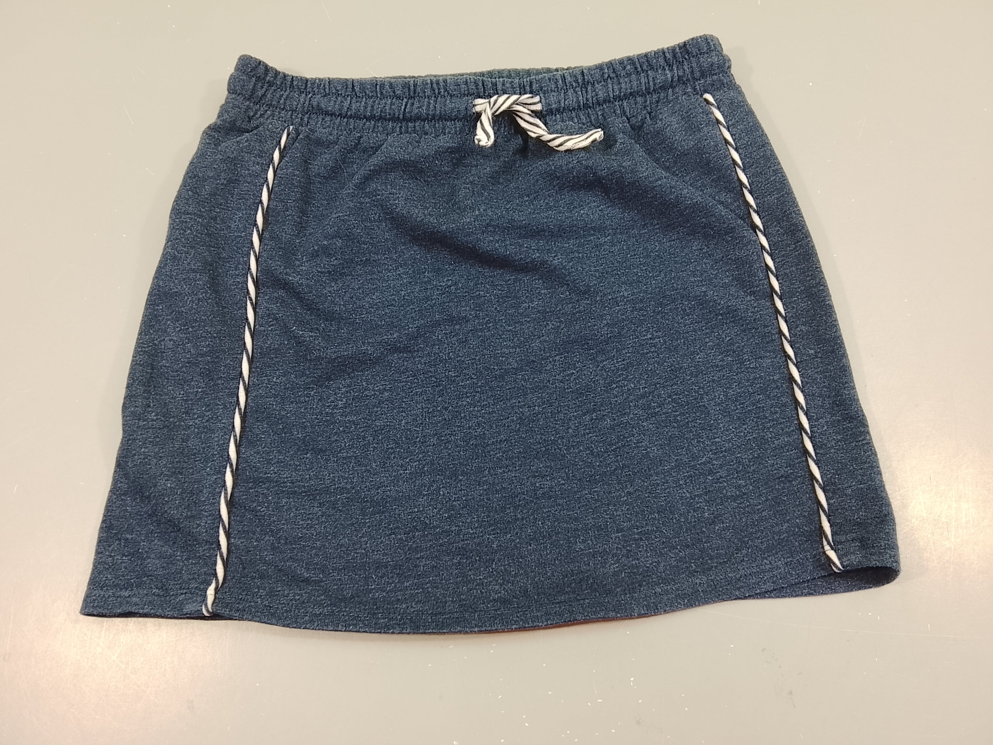 Jupe en molleton bleu chiné