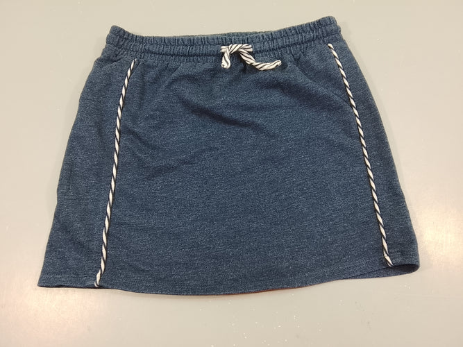 Jupe en molleton bleu chiné, moins cher chez Petit Kiwi