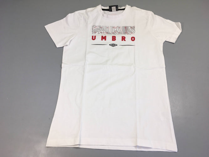 T-shirt m.c blanc Umbro, moins cher chez Petit Kiwi