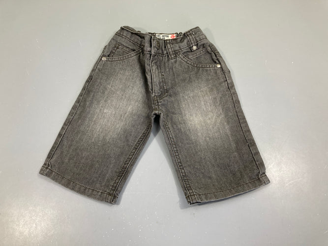 Bermuda gris effet délavé, moins cher chez Petit Kiwi