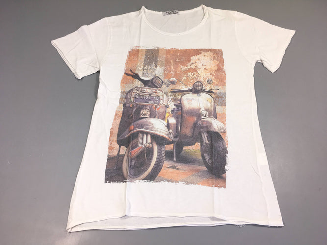 T-shirt m.c blanc vespa, moins cher chez Petit Kiwi