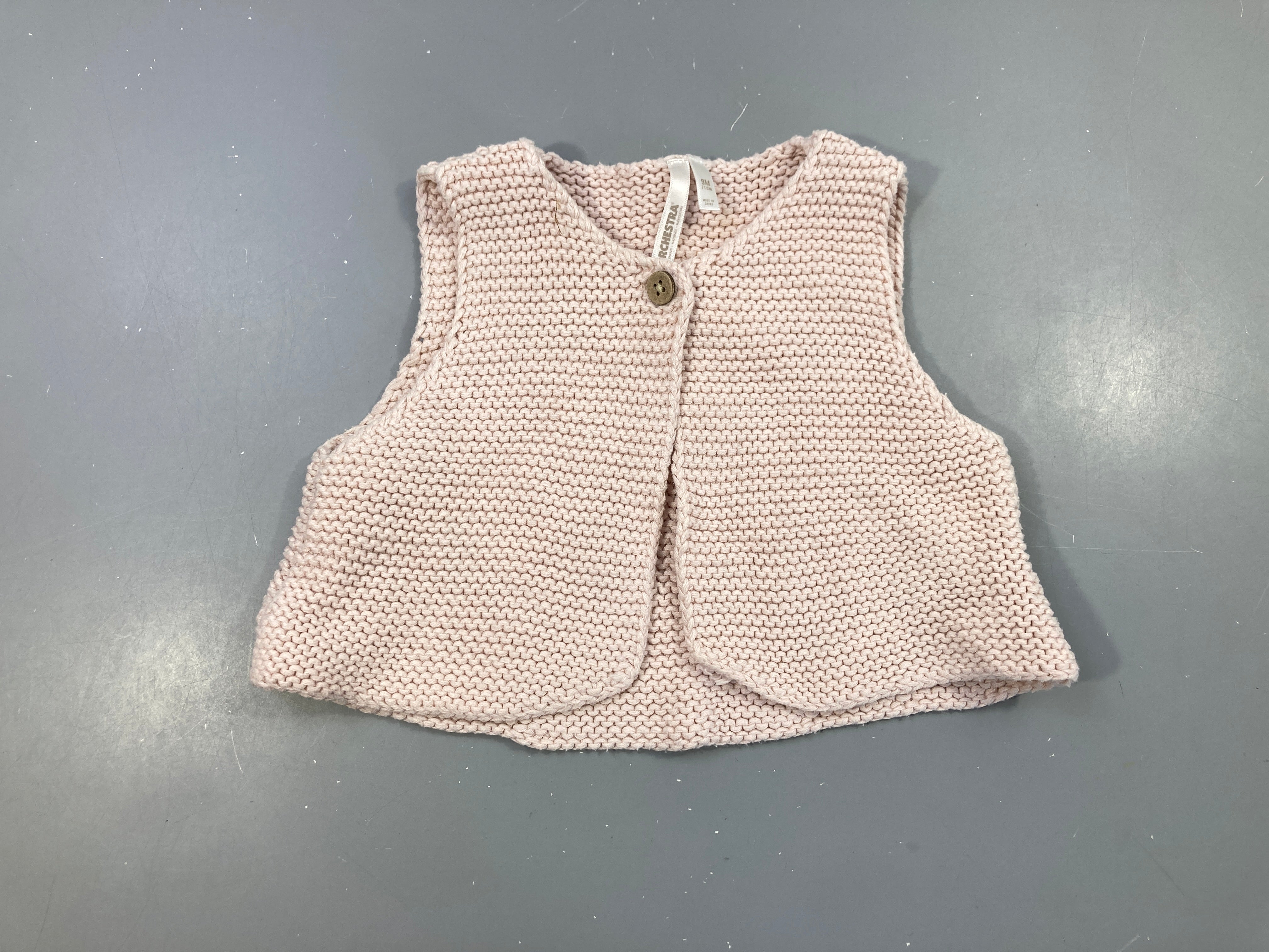 Gilet s.m mailles rose pâle