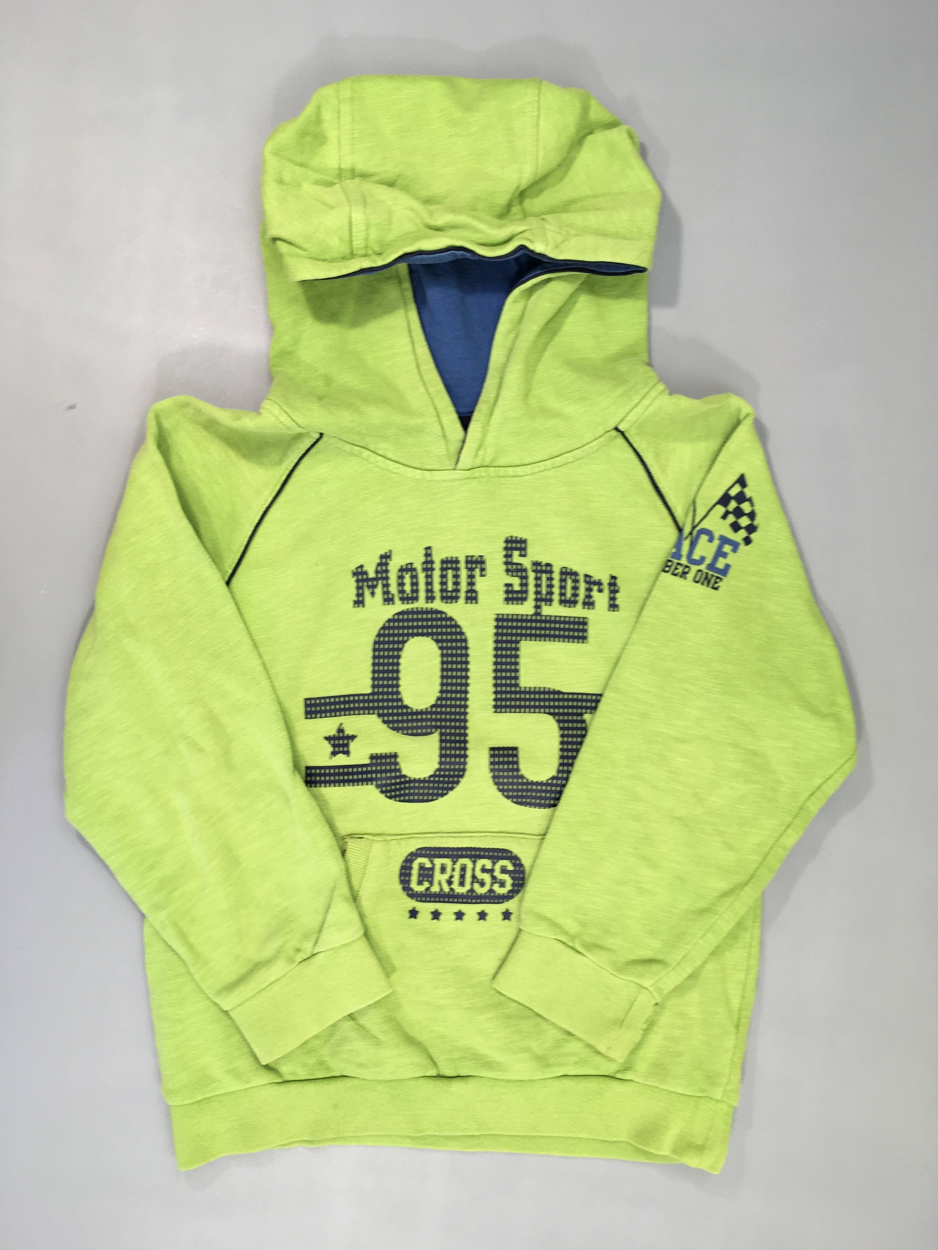 Sweat à capuche vert 95  Bouloché