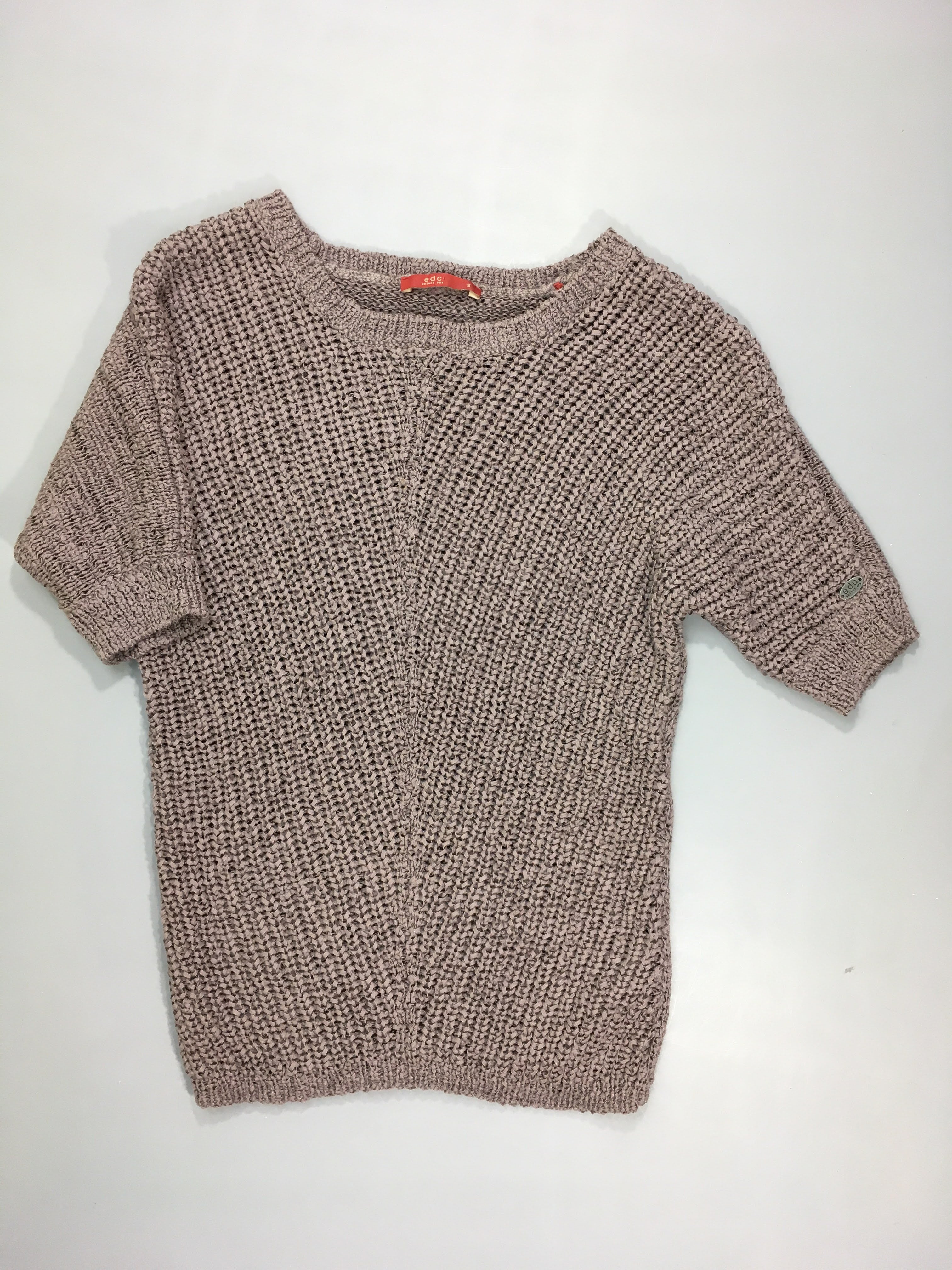 Pull m.c taupe crochet