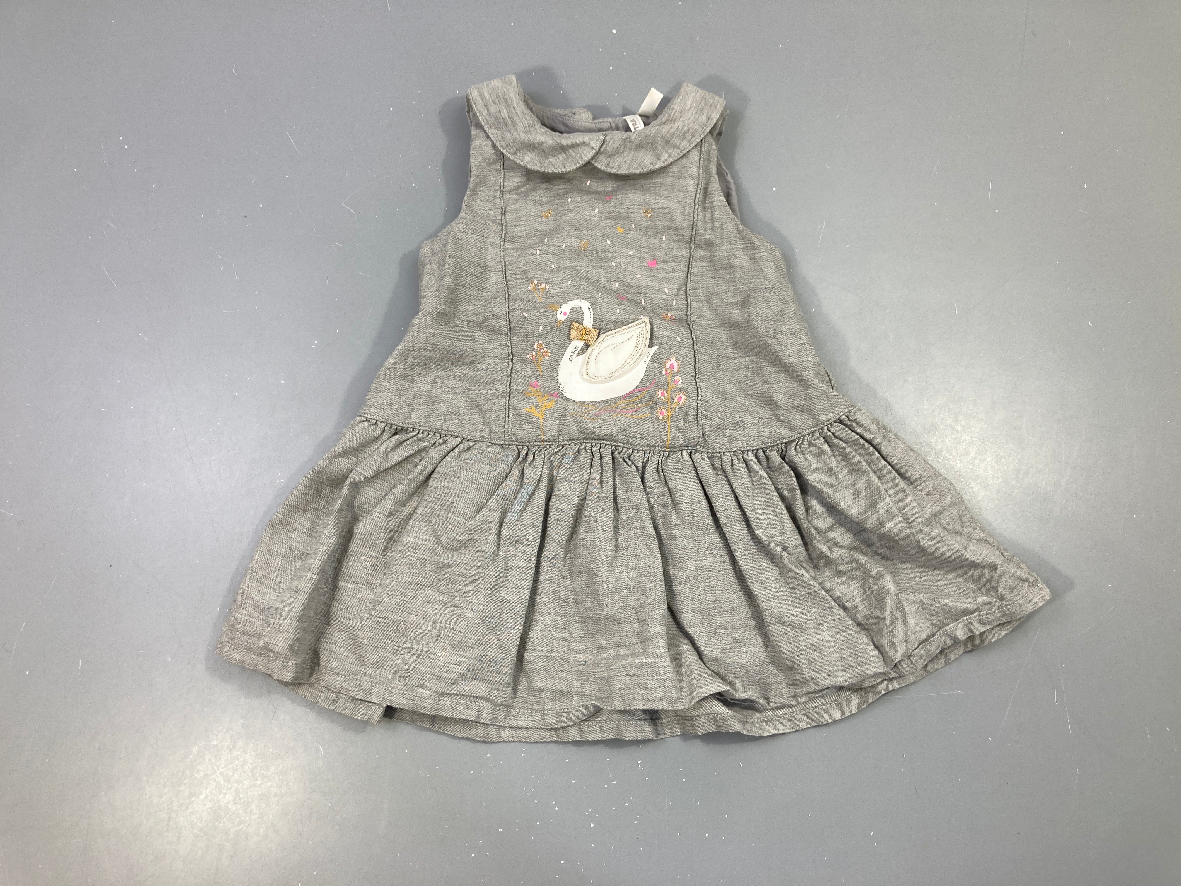 Robe s.m grise cygne col