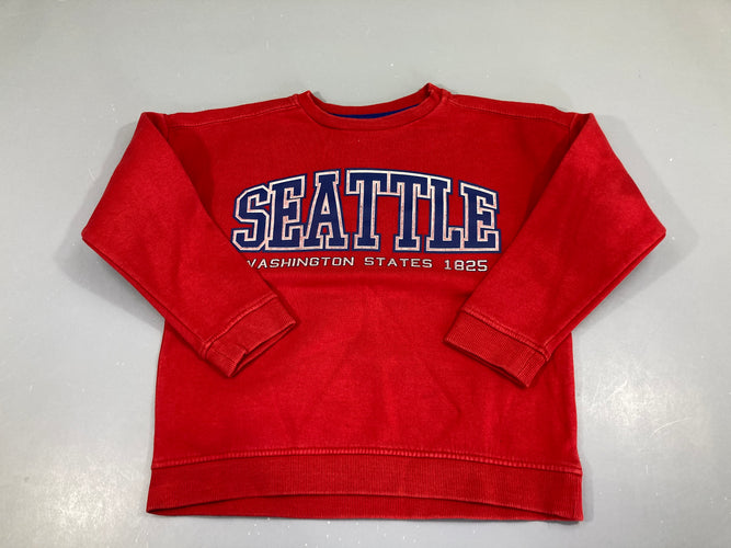 Sweat rouge Seatltle, moins cher chez Petit Kiwi