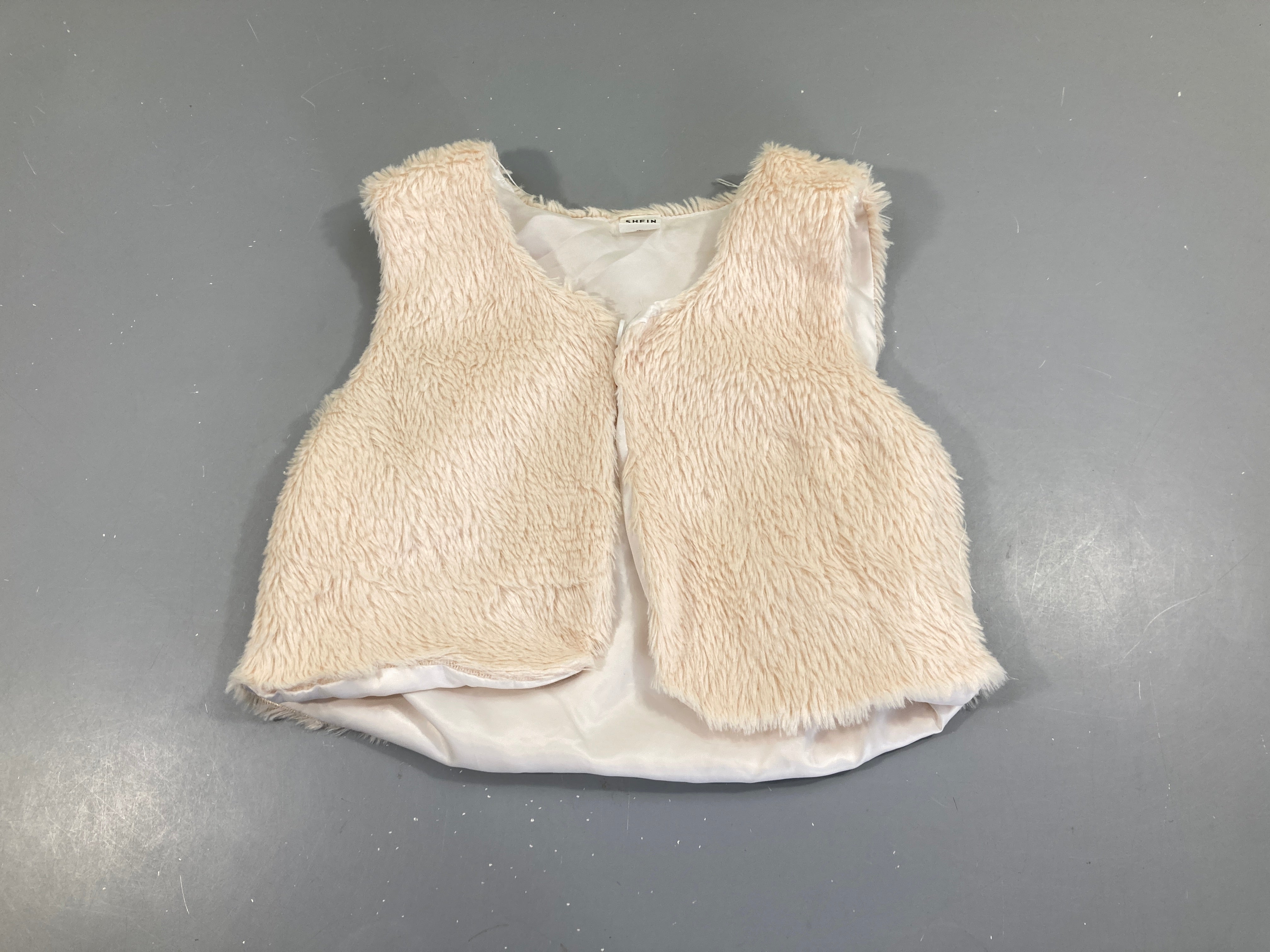 Gilet s.m peluche écru